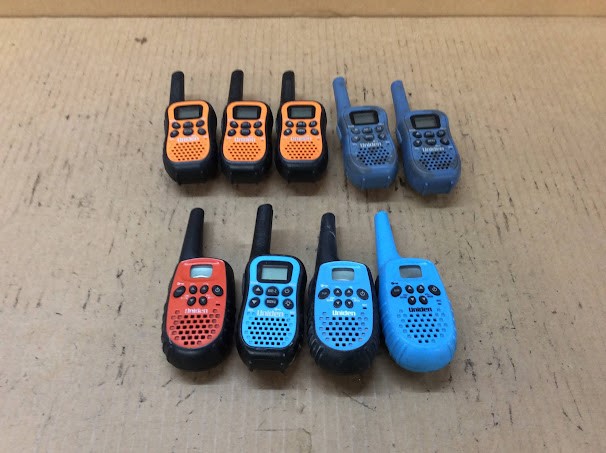Uniden Mixed Model Handheld Radios (Lot of 9)