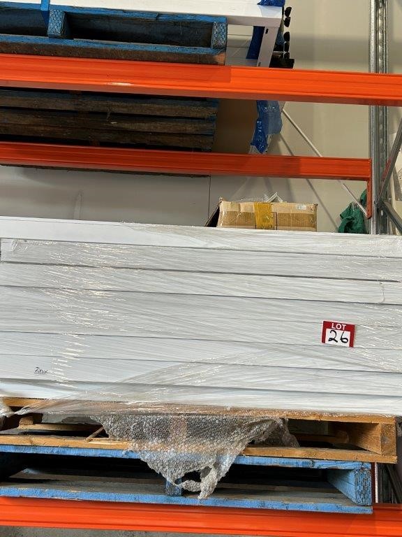 30 x Laboratory Shelving White 30mm Particle Board