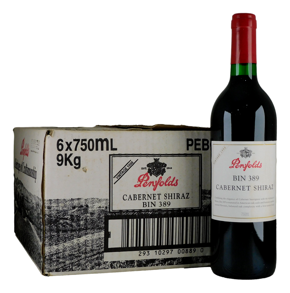Penfolds Bin 389 Cabernet Shiraz 1998 (6 x 750mL), SA.