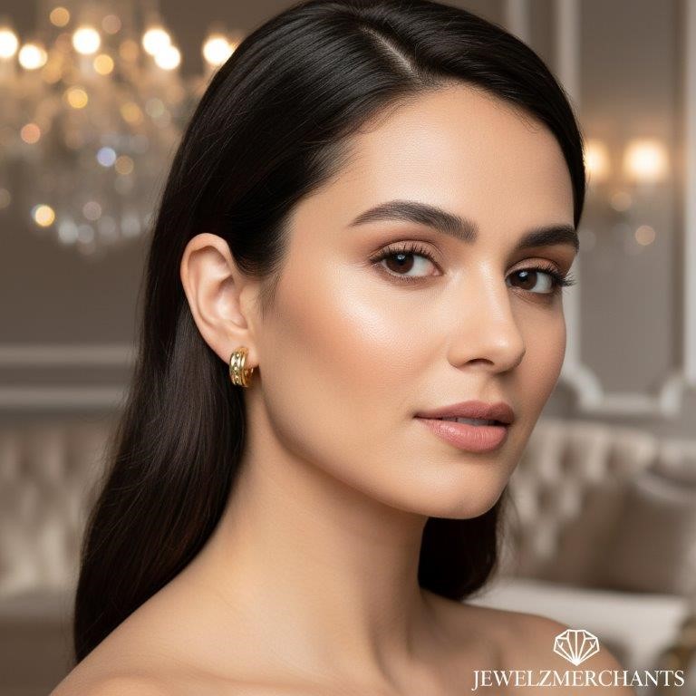 22K/Italy Gold Filled Earring -(stamped 22K/Italy)-Warranty Quality