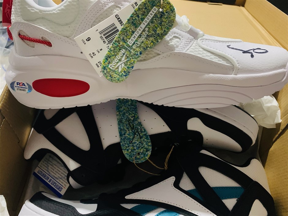 Signed Allen Iverson Reebok Solution and Reebok Royal in box