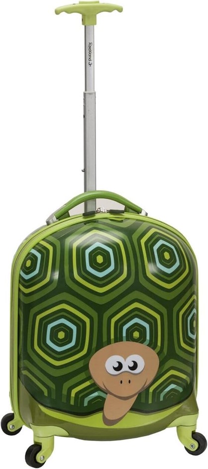 ROCKLAND Kids Jr First Hardside Spinner Luggage, Turtle, Carry-On 19-Inch,