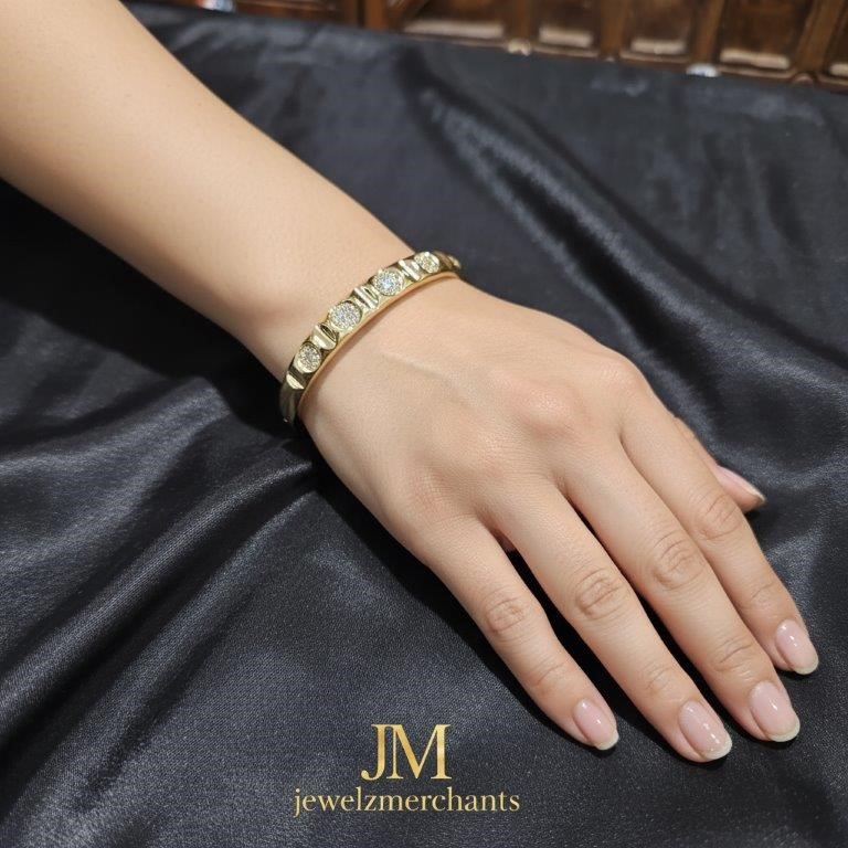 18K/Italy  Gold Filled Bangle -(stamped 18K/Italy)-Warranty Quality