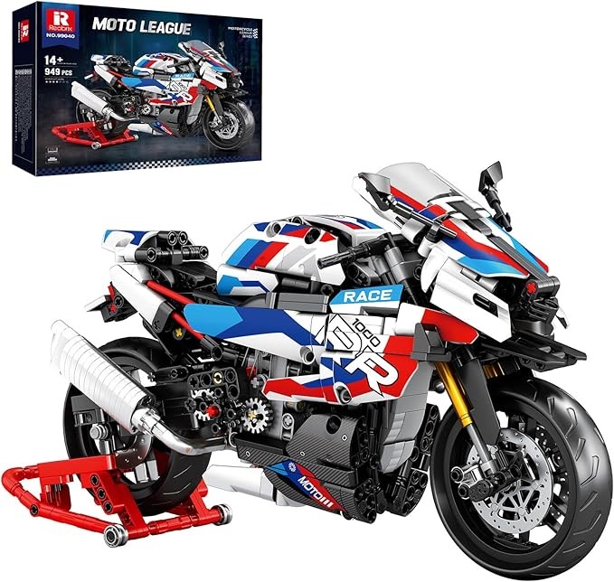 Reobrix Motorcycle 1000 RR Technic Building Set for Adults, 1:8 Scale Model