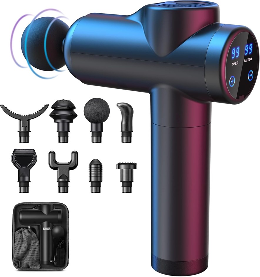 CIYYFVA Electric Muscle Massager Gun Deep Tissue 99 Speeds 2550mAh 3300 RPM