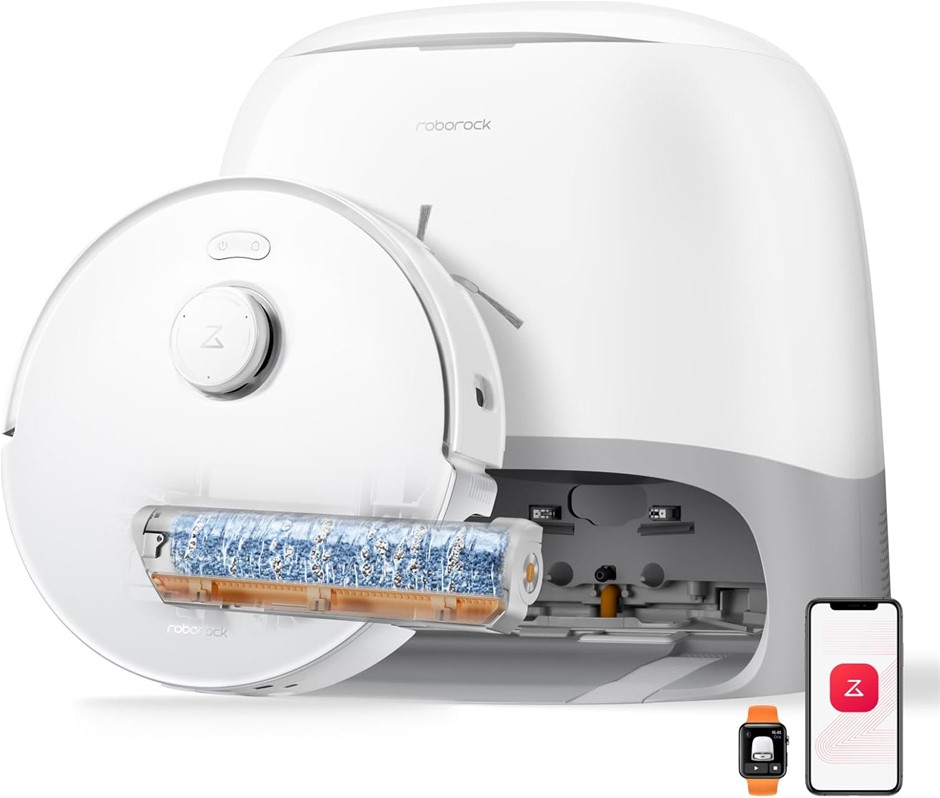 ROBOROCK Qrevo Curv 2 Flow Robot Vacuum&Roller Mop, Powerful 20000Pa Suctio