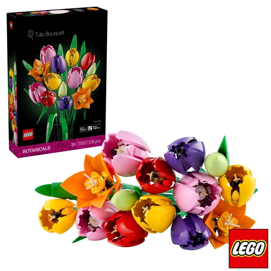 LEGO Botanicals Tulip Bouquet, Model 11501. NB: Damaged packaging, some pcs
