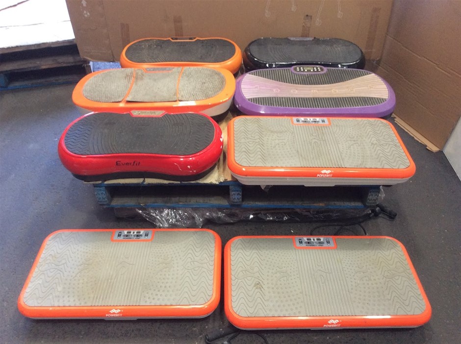 Powerfit Vibration Plate Trainer & Everfit Vibration Plate Trainer-Lot of 8