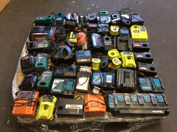 Mixed Brand and Model Power Tools Battery Chargers/Batteries
