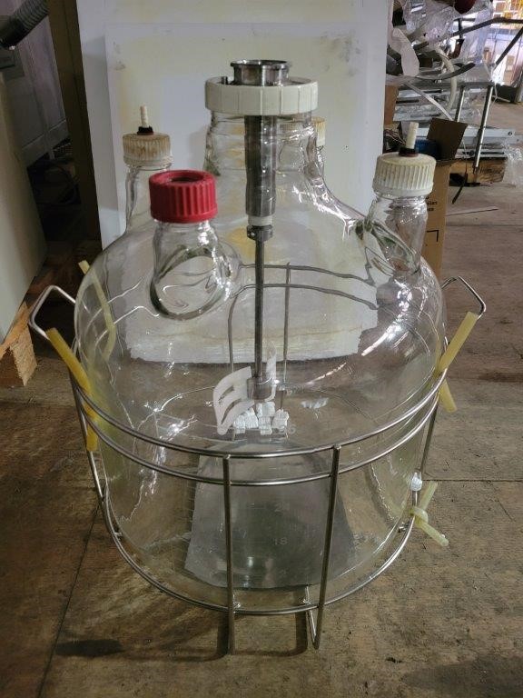 Quick-Fit Glass Flask with Mixer-Flat Bottom Auction (0069-5062790 ...