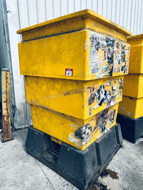 JACKY PVC Hopper Tub on Inbuilt Forklift (pallet), SWL 1,000kg