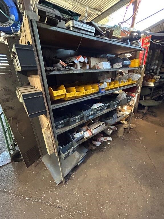 Shelf Unit with Contents including: Nuts, Bolts Etc.