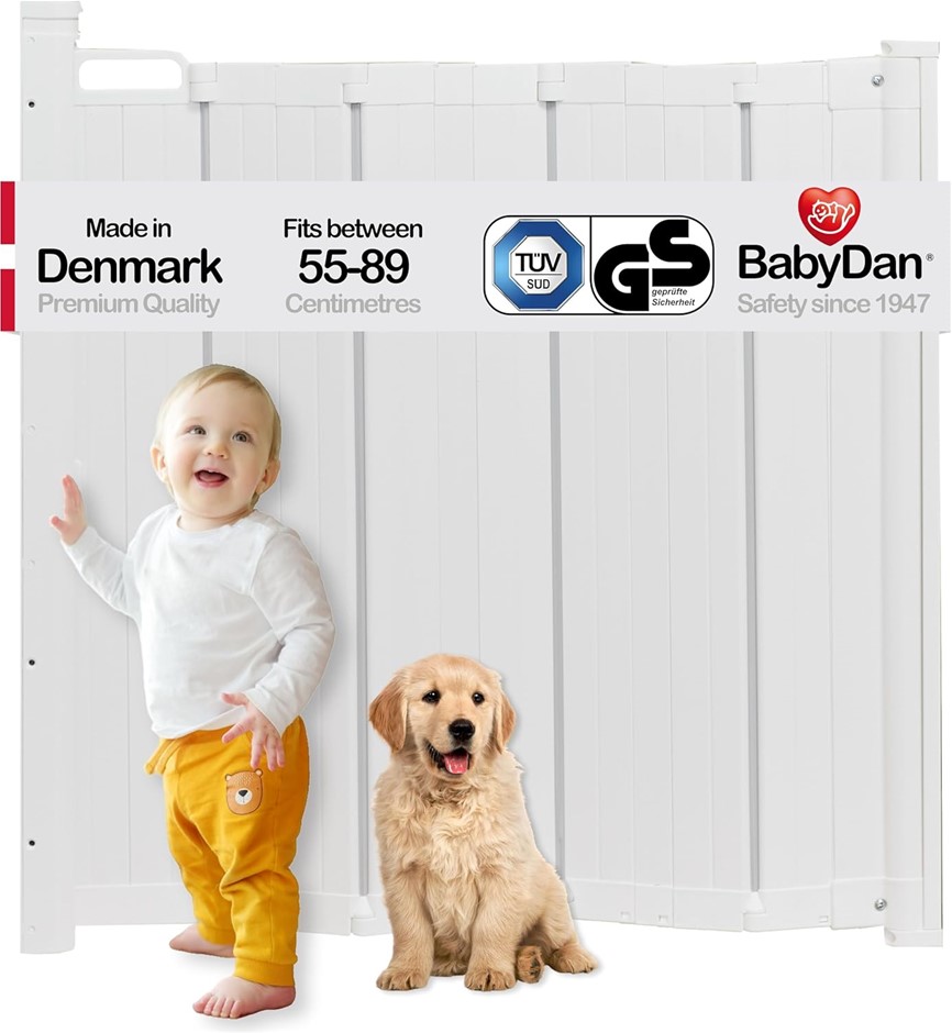 BABYDAN Guard Me Safety Gate, White. NB: Minor Use, Not In Original Box, Ma