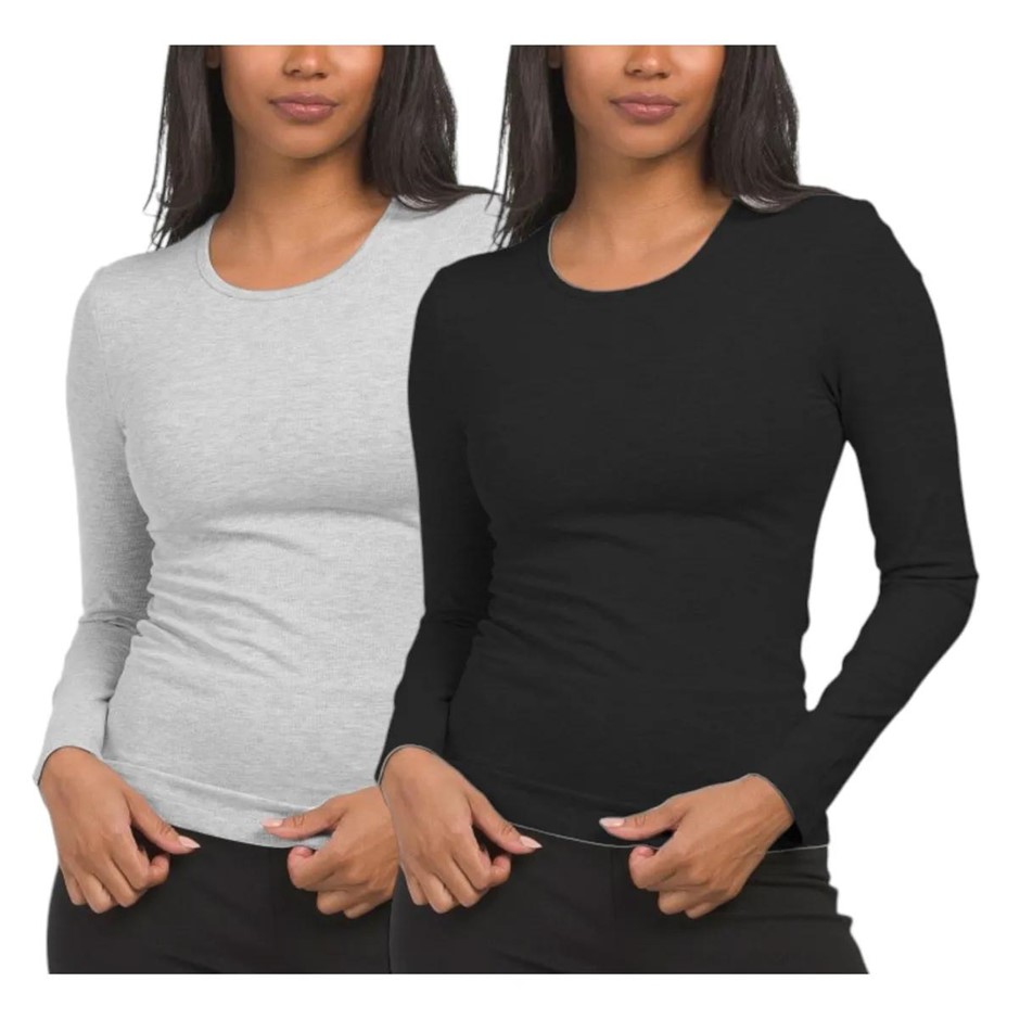 3 x YOGALICIOUS Women's Rib Long Sleeves, Size XL, Assorted Colours. NB: co