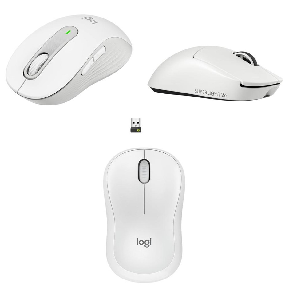 3 x Assorted Logitech Mouse. 1 x LOGITECH G PRO X Superlight 2c Gaming Mous