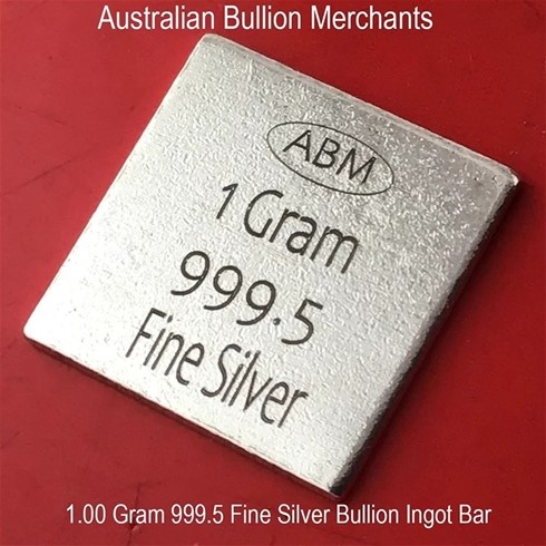 Silver Ingot Bar 1g 999.5 Fine Bullion Investor Grade w/ Certification