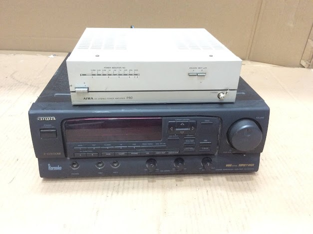 Aiwa Stereo Power Amplifier & Aiwa Stereo Integrated Amplifier (Lot of 2)