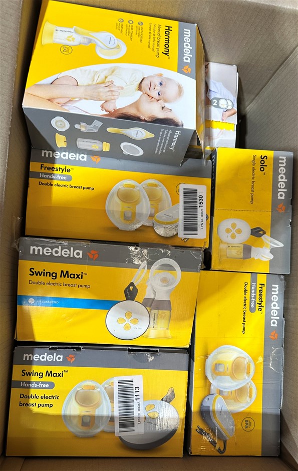 7 x ASSORTED Medela Breast Pumps: Swing Maxi, Freestyle, Harmony, Motion In