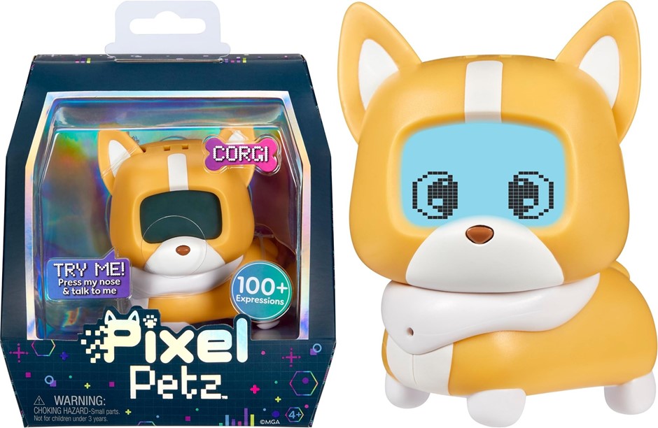 Pixel Pets MGA Entertainment - Corgi - Interactive Digital Pet Dog - Suitab
