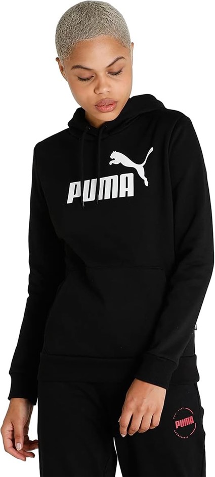 PUMA Women's Essential Logo Fleece Hoodie, Size XS, Black, 586788. RRP: $80