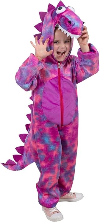 ROARIN' REX Pink Dinosaur Costume for Toddlers and Kids, Small (3-5 Yrs), P