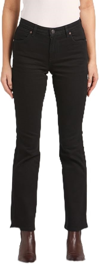 WRANGLER Women's Mid Waist Bootcut Jeans, Size 16, Black, W/091049/616. RRP