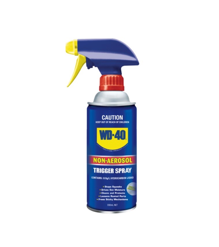 4 x WD-40 Non-Aerosol Trigger Spray, 330ml. N.B: Dented cans.