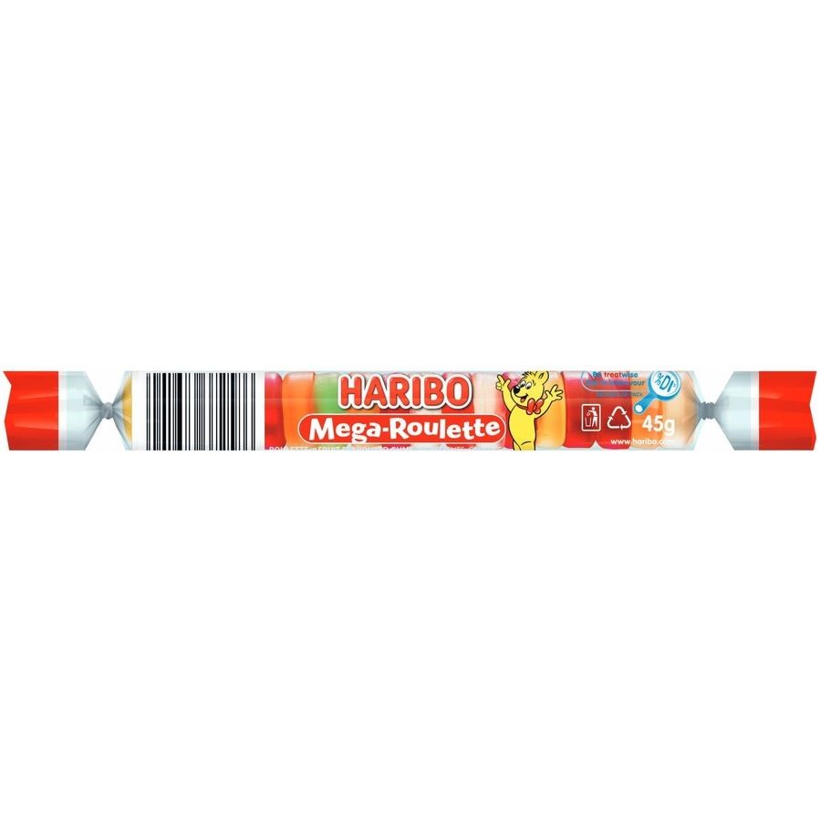 40 x HARIBO Mega Roulette Gummy Lollies, 45g.