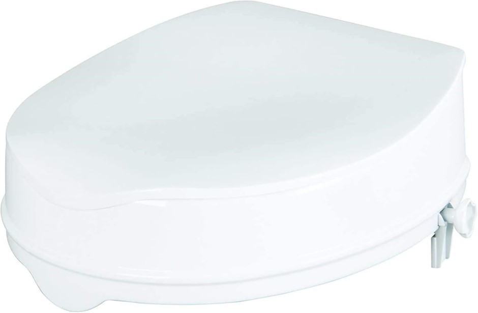 HOMECRAFT Savanah Raised Toilet Seat, 15cm High with Lid, 40 x 36 x 15 cm,
