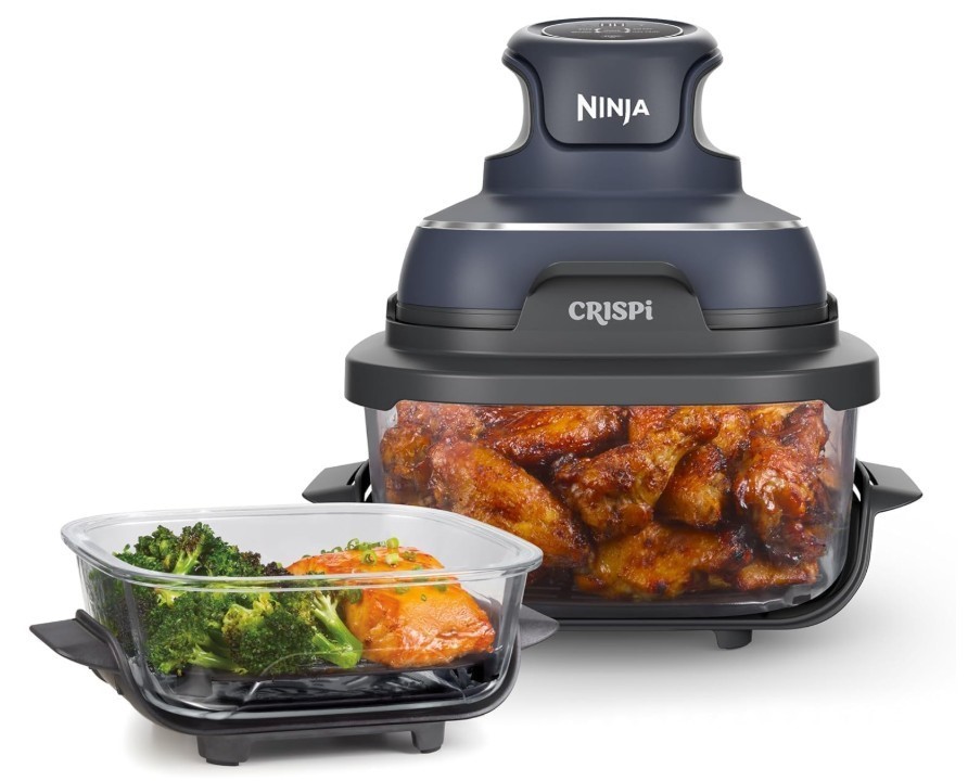 Ninja Crispi™ 4-in-1 Portable Glass Air Fryer, CleanCrisp Glassware, 4-in-1
