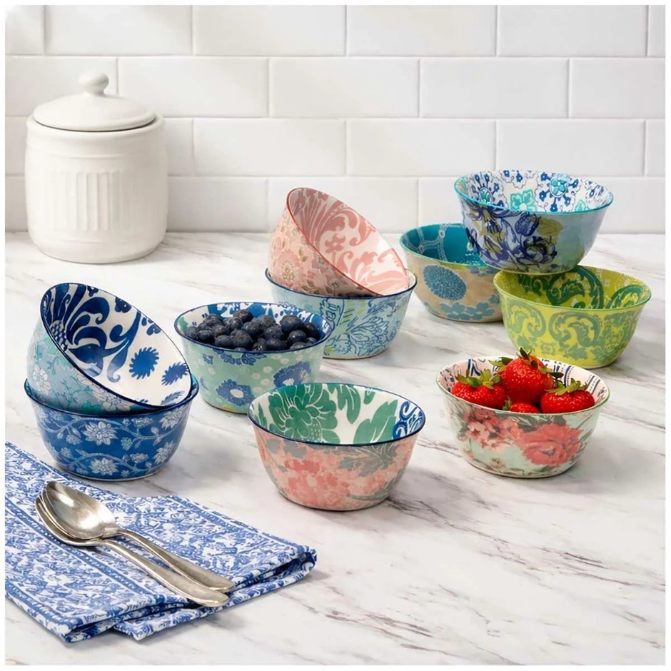 Certified Provence Stoneware Bowls 10 Piece Set. NB: Damaged packaging & 1