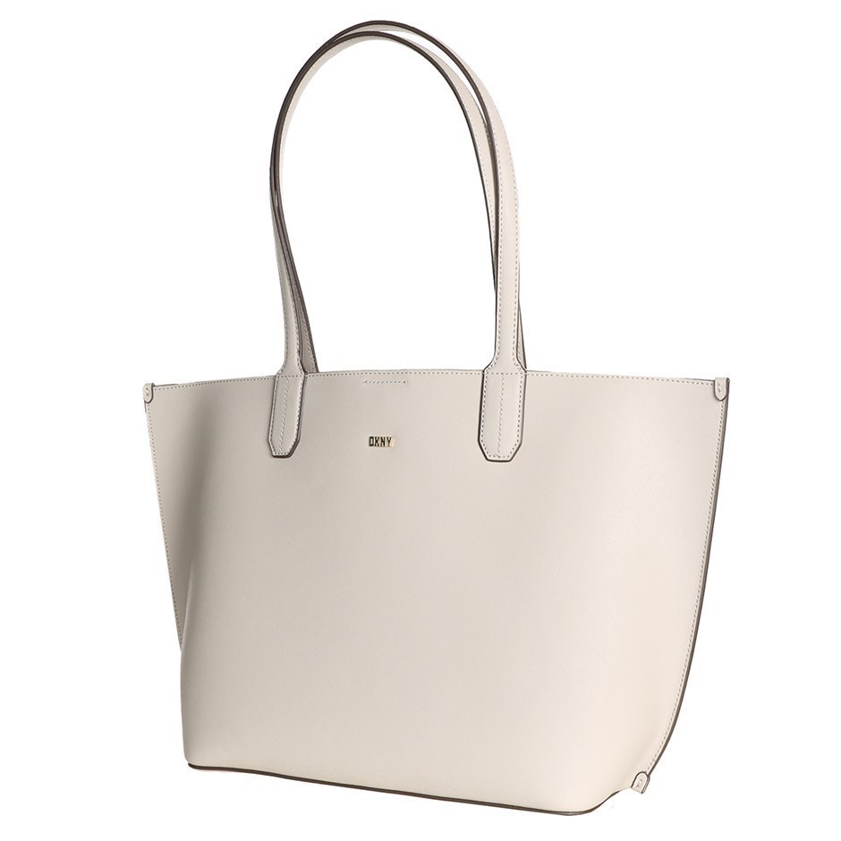 DKNY Leather Tote Bag, Stone. Buyers Note - Discount Freight Rates Apply t