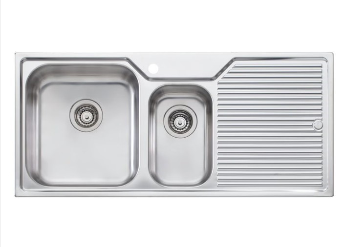 OLIVERI Nu-Petite 1 and 1/2 Bowl Right Hand Drainer Topmount Sink NP601.