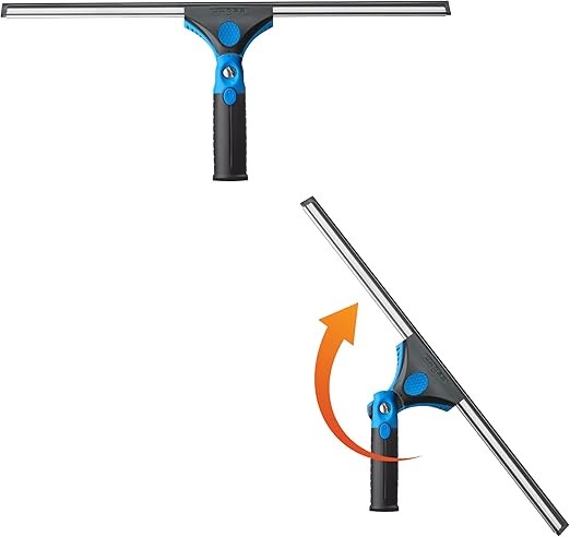 Unger Professional Grip Swivel Window and Glass Squeegee, 18"