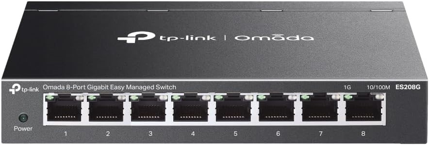 TP-LINK Omada 8-Port Gigabit Easy Managed Switch, Gigabit Ports, Compact Me
