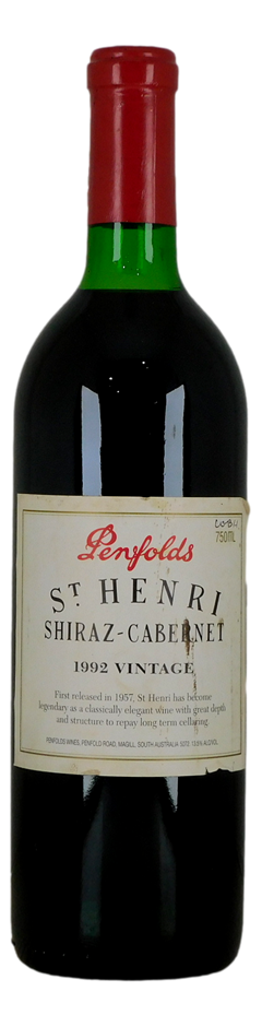 Penfolds St Henri Shiraz Cabernet 1992 (1x 750mL), SA.