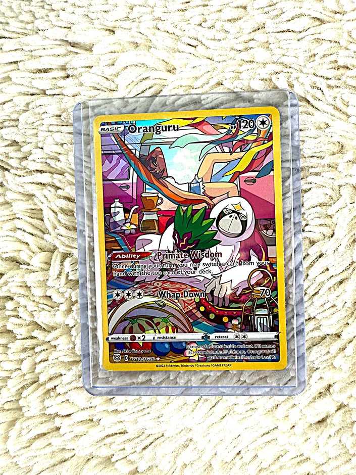 Oranguru trainer gallery full-art scenic card.