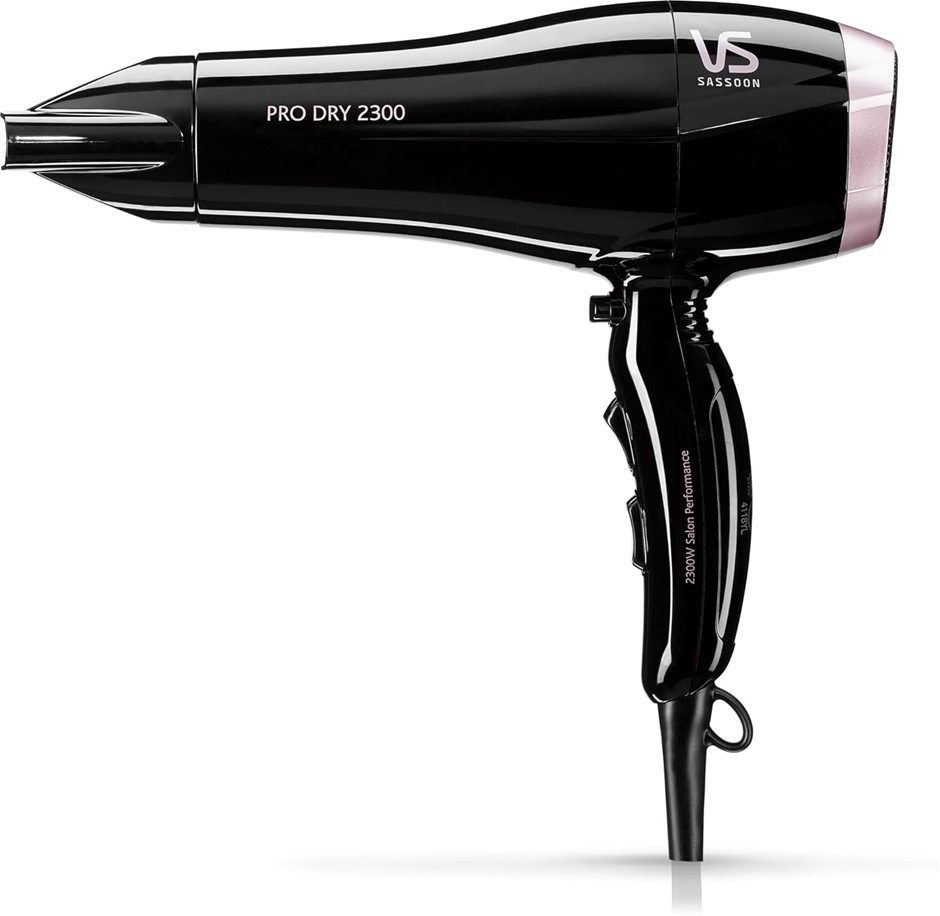 VS SASSOON Pro Dry 2300 Hair Dryer, Black.