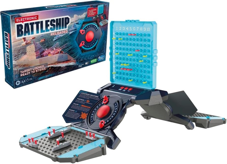 HASBRO Electronic Battleship Board Game for Kids Ages 8 and Up, 1-2 Players