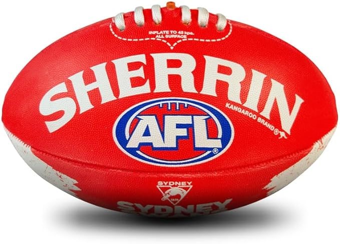 Sherrin AFL Sydney Swans Song Football, Size 2