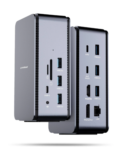 Mbeat MB-U4DOCK-01 interface hub USB Type-C 10000 Mbit/s Silver, USB Type-C