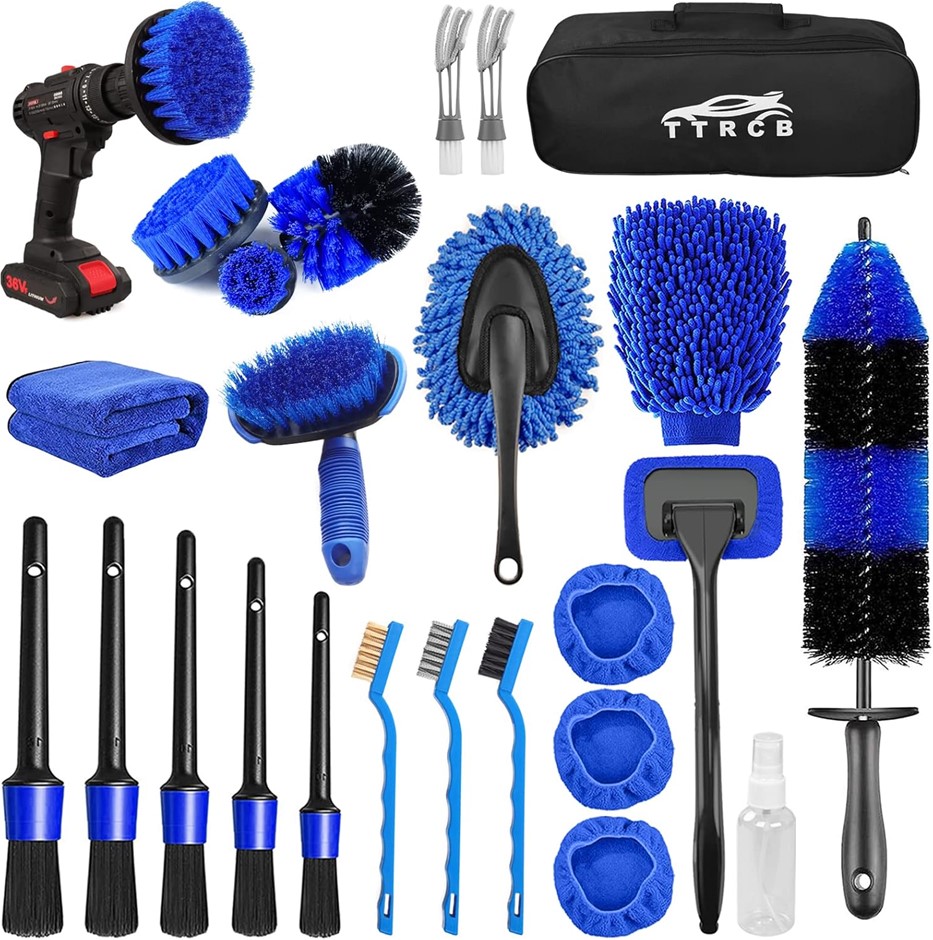 26Pcs Car Detailing Brush Set, Car Detailing Kit, Car Detailing Brushes, Ca