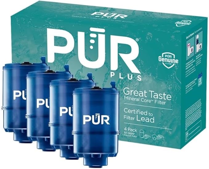 PUR Plus Faucet Mount Water Filter Replacement with Mineral Core for Great