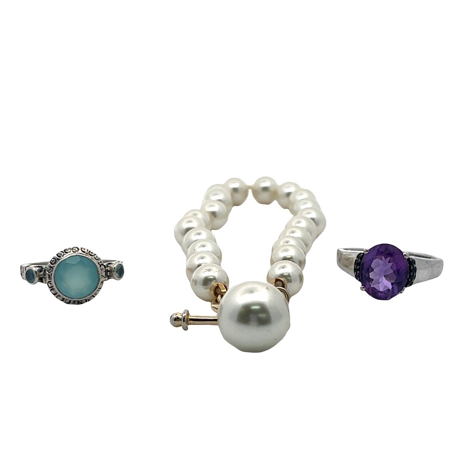2 x Sterling Silver Rings