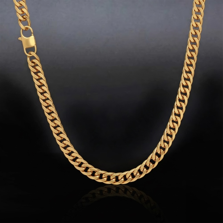18K Gold-Filled Cuban Chain Necklace, 9.5MM Wide - 60.9cm