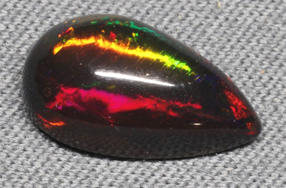 Solid Black Opal, weight 1.79 carats
