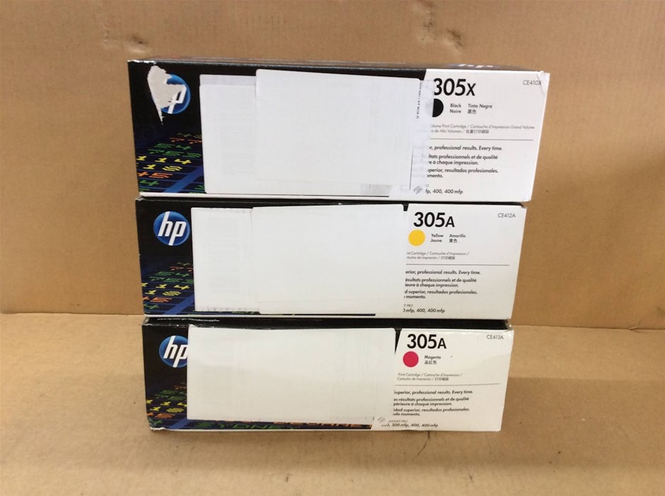 HP 305X / 305A LaserJet Print Cartridge - New (Lot of 3)