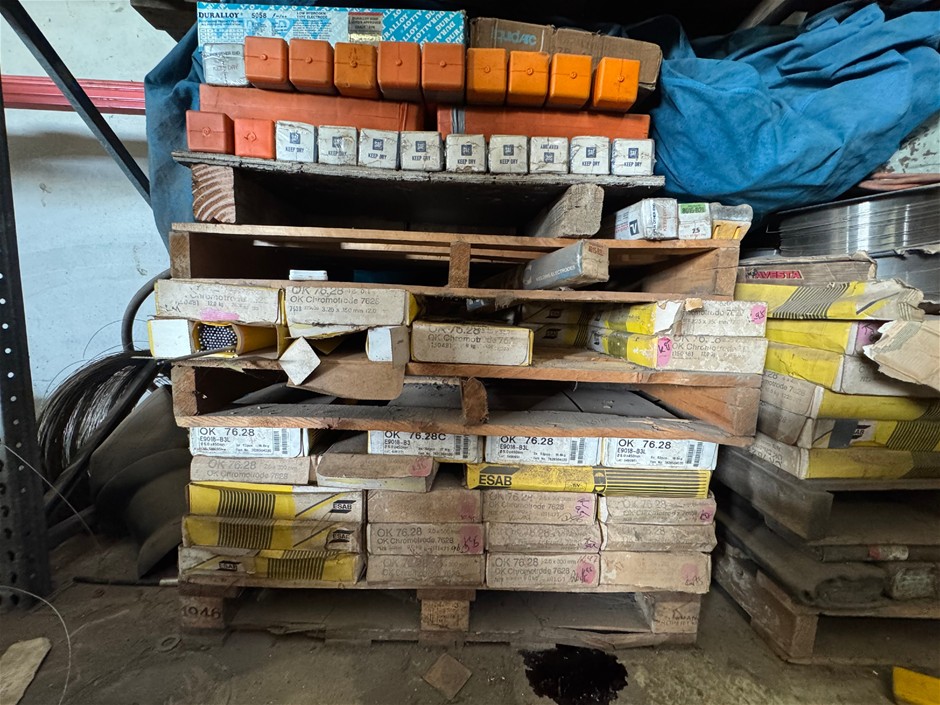 Pallet of Miscellaneous Welding Equipment / Rods