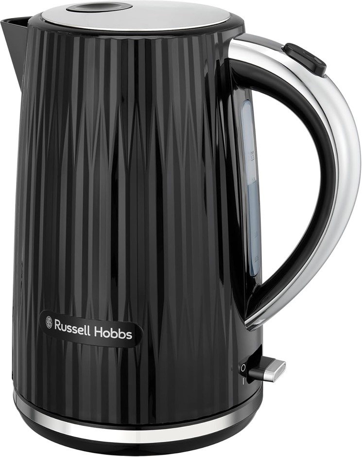 RUSSELL HOBBS Eden Kettle, RHK2736BLK, Textured Design, Push to Open Lid, 3