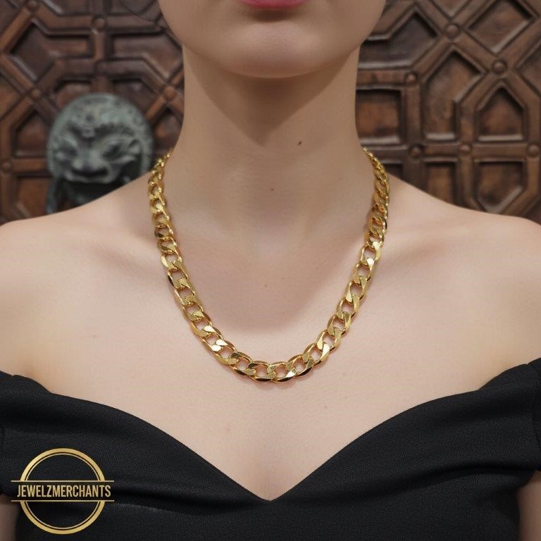 22K/Italy Gold Filled Cuban Chain(stamped 22K/Italy)Warranty Quality-55cm